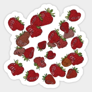 Cute Strawberry Pattern Sticker